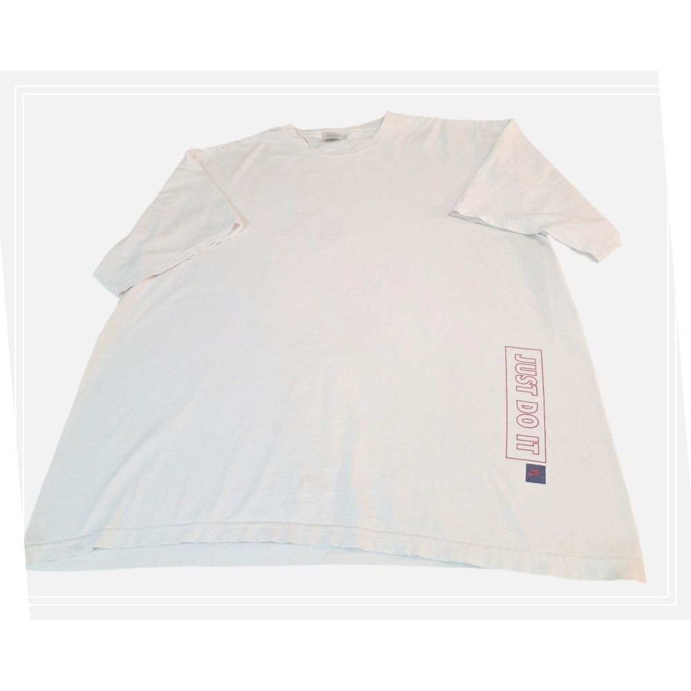 Nike Just Do It T Shirtvintage 90 White Mens XL‎ Cotton Tee